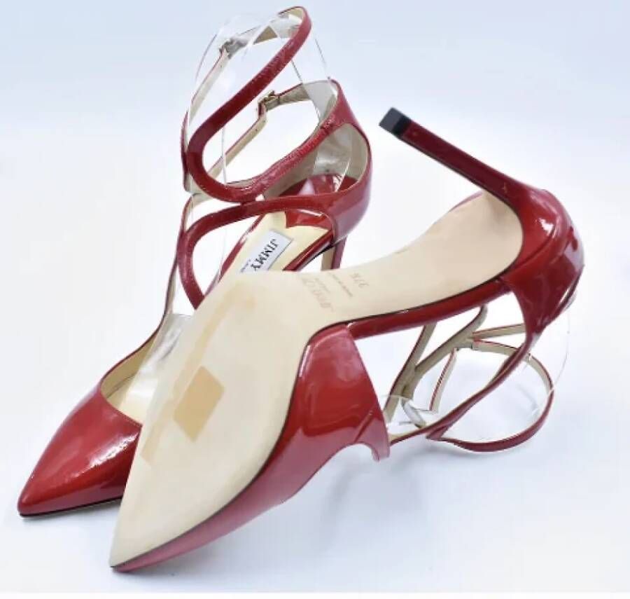 Jimmy Choo Pre-owned Leather heels Red Dames