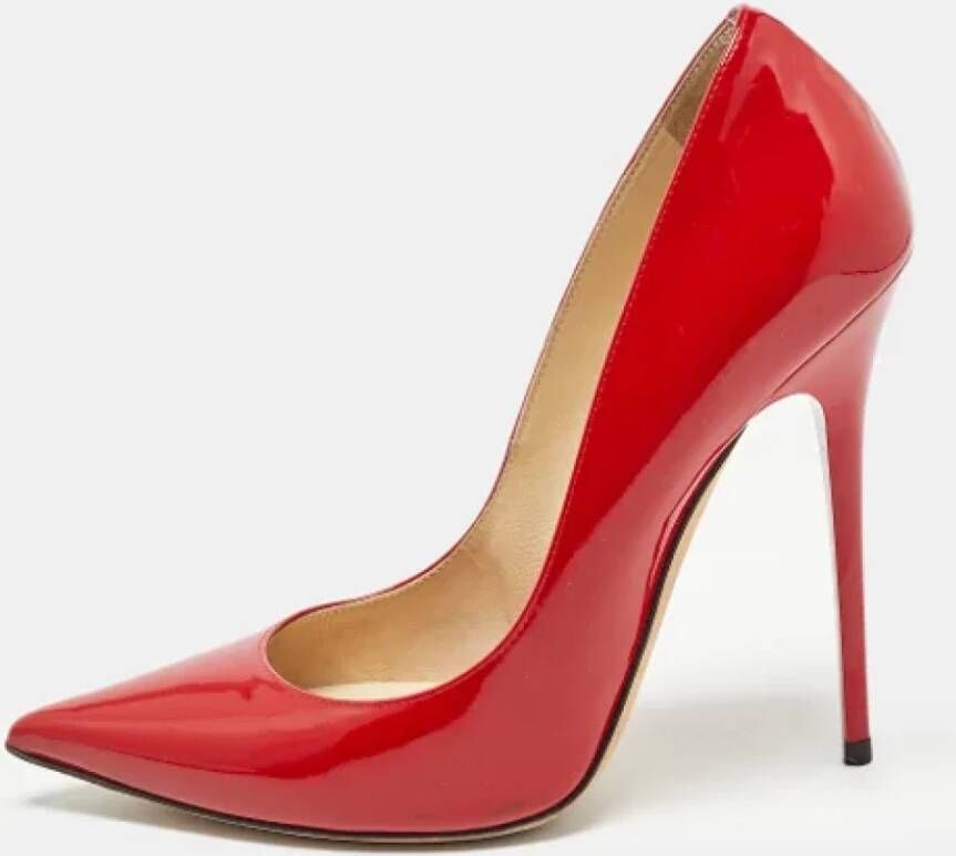 Jimmy Choo Pre-owned Leather heels Red Dames