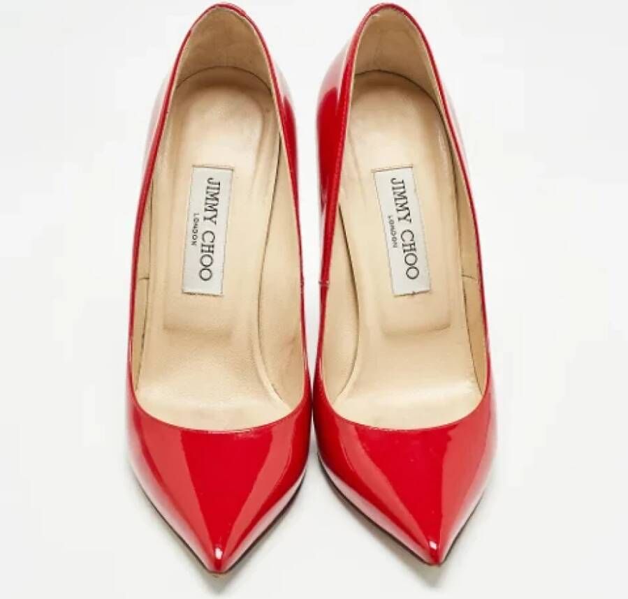 Jimmy Choo Pre-owned Leather heels Red Dames