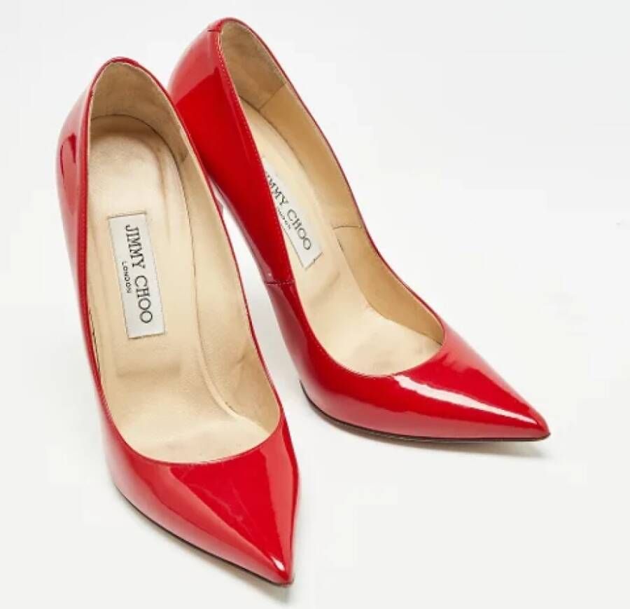 Jimmy Choo Pre-owned Leather heels Red Dames