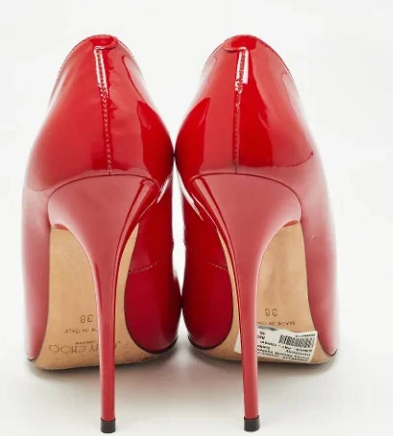 Jimmy Choo Pre-owned Leather heels Red Dames