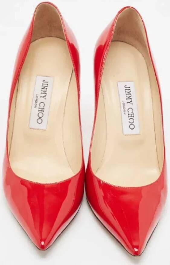 Jimmy Choo Pre-owned Leather heels Red Dames