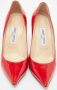 Jimmy Choo Pre-owned Leather heels Red Dames - Thumbnail 3