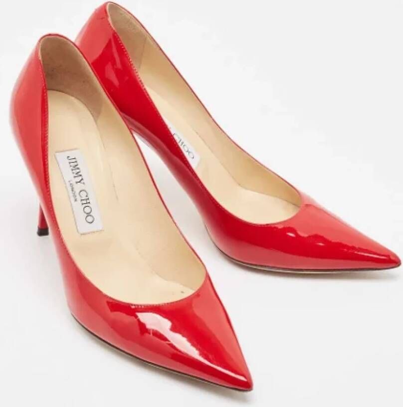 Jimmy Choo Pre-owned Leather heels Red Dames