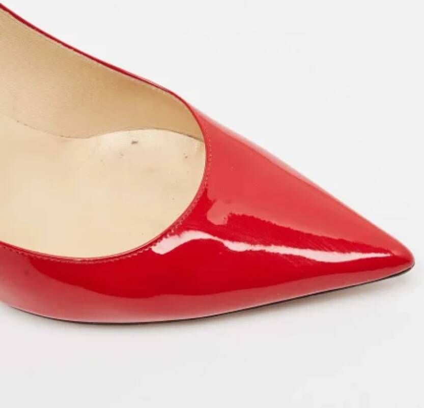 Jimmy Choo Pre-owned Leather heels Red Dames