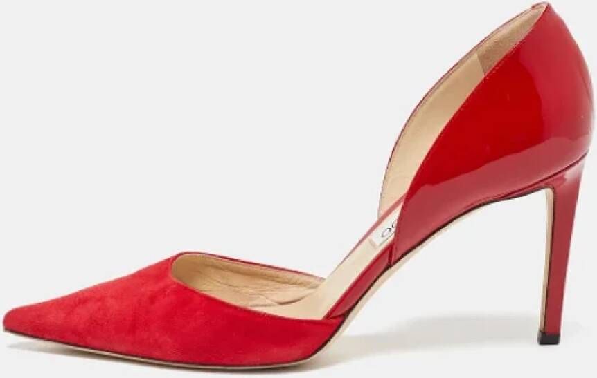 Jimmy Choo Pre-owned Leather heels Red Dames