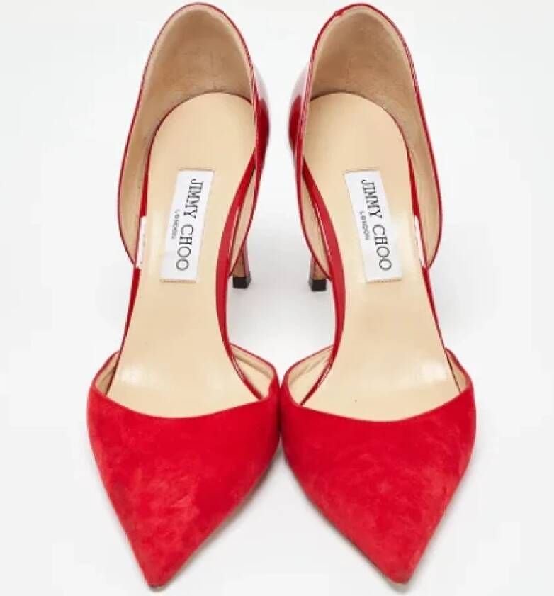 Jimmy Choo Pre-owned Leather heels Red Dames