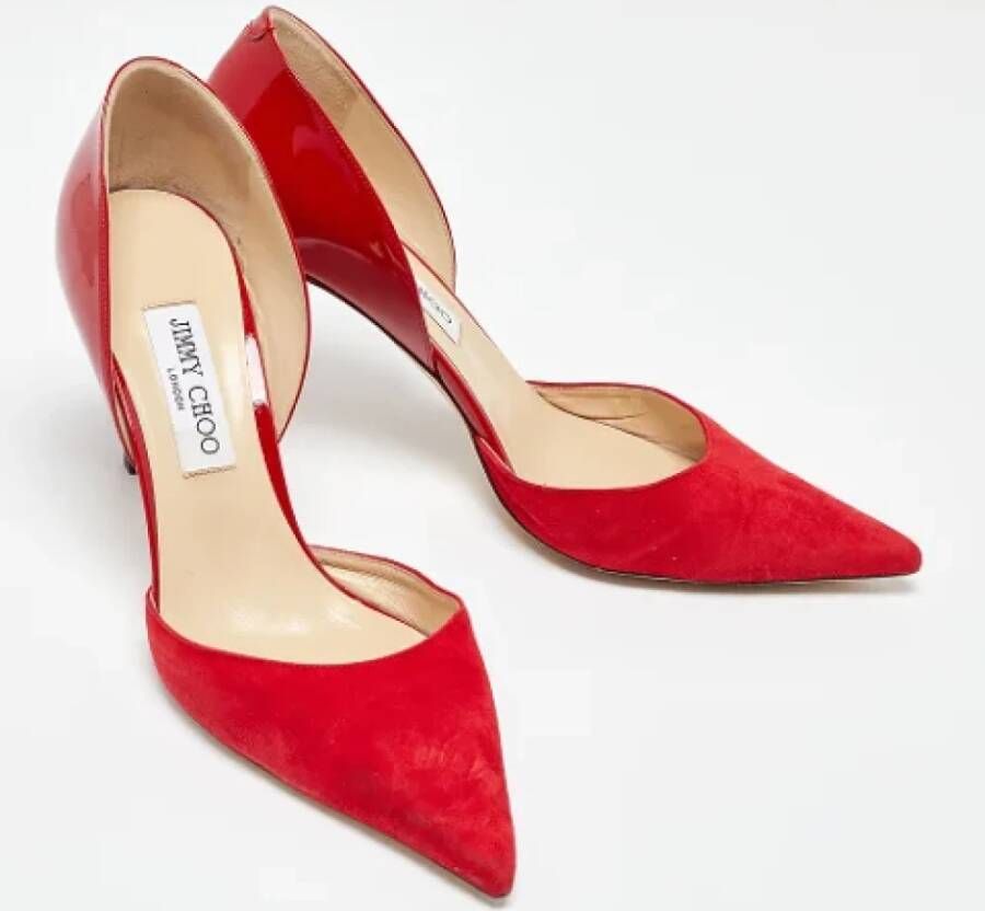 Jimmy Choo Pre-owned Leather heels Red Dames