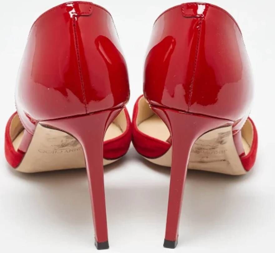 Jimmy Choo Pre-owned Leather heels Red Dames