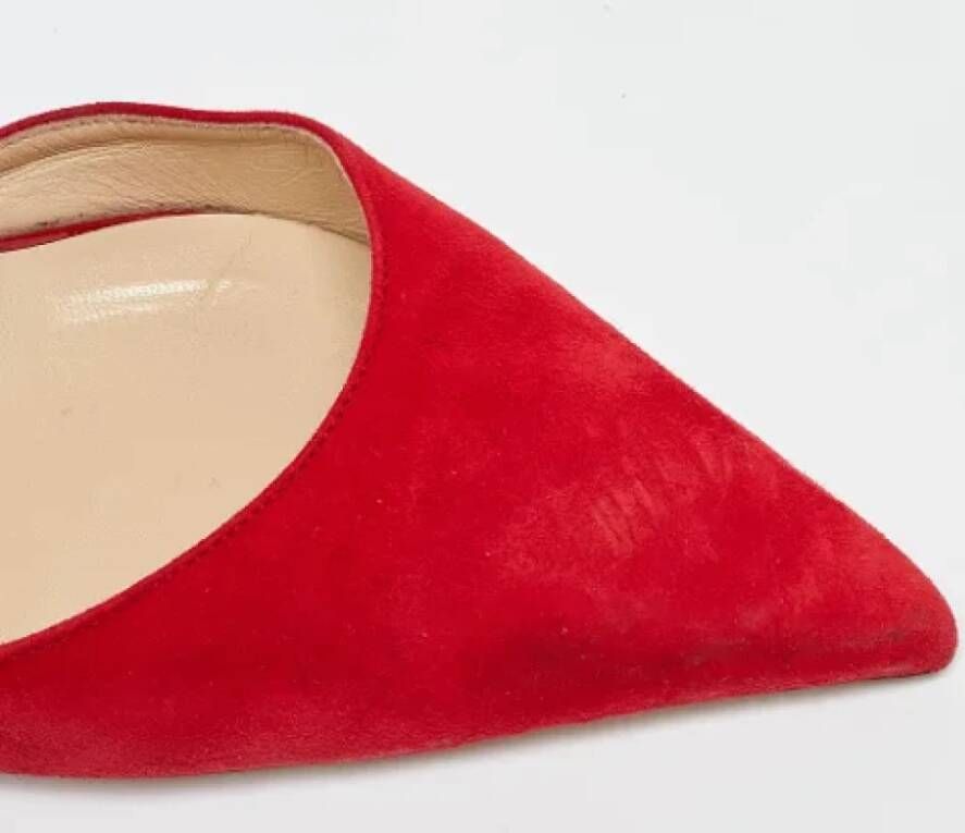 Jimmy Choo Pre-owned Leather heels Red Dames