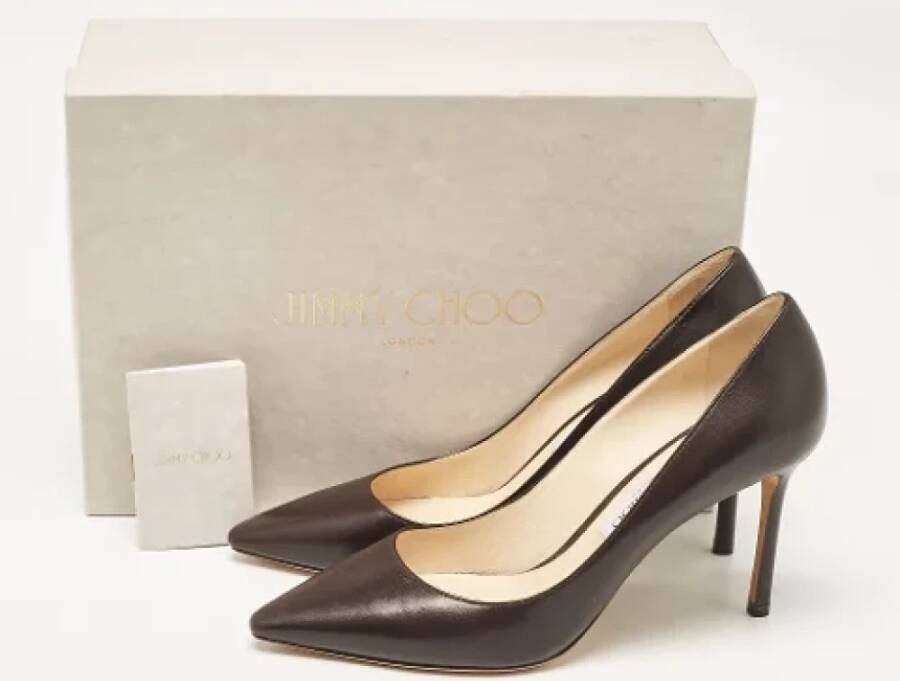 Jimmy Choo Pre-owned Leather heels Red Dames