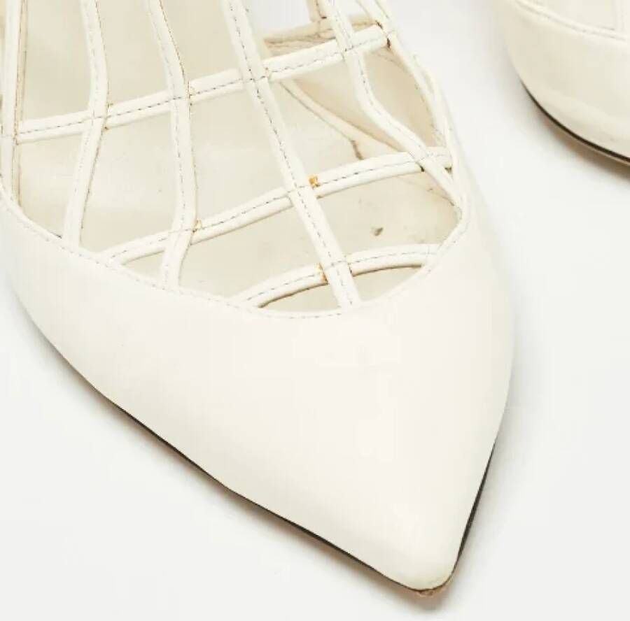 Jimmy Choo Pre-owned Leather heels White Dames