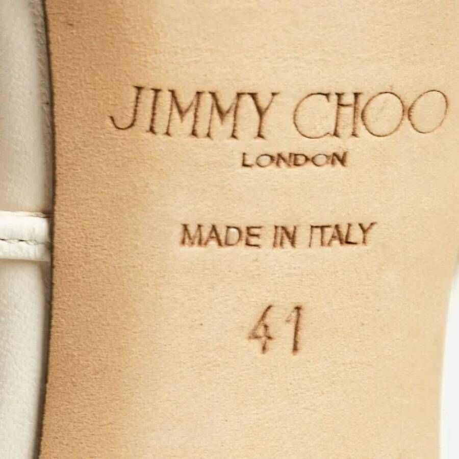 Jimmy Choo Pre-owned Leather heels White Dames