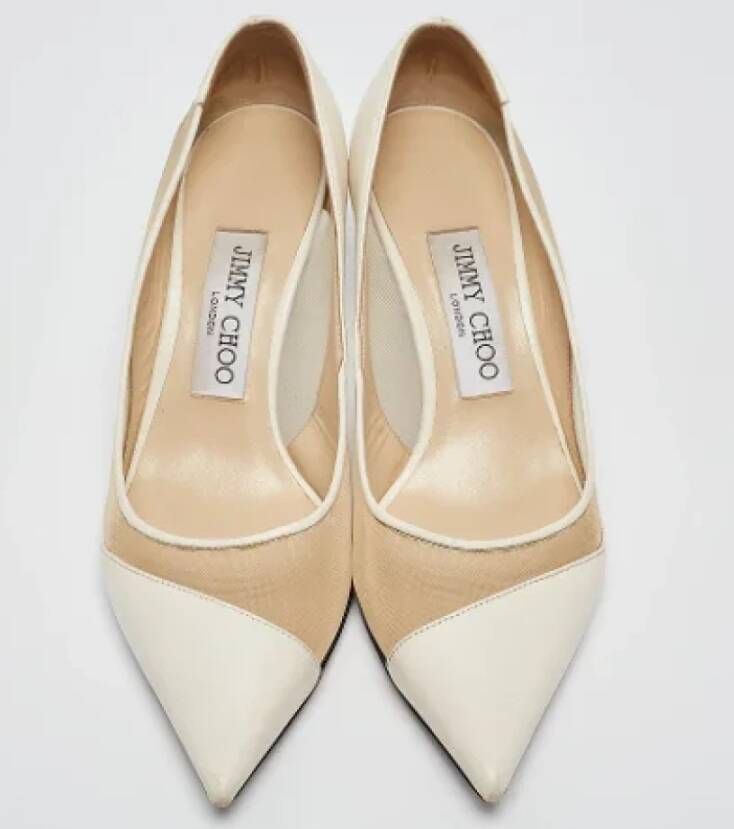 Jimmy Choo Pre-owned Leather heels White Dames