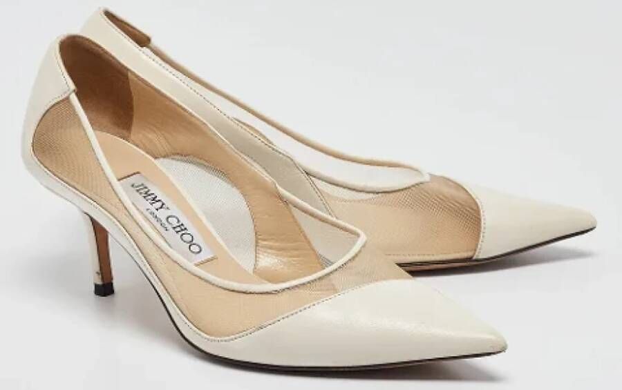 Jimmy Choo Pre-owned Leather heels White Dames