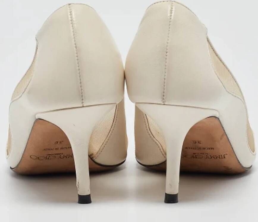 Jimmy Choo Pre-owned Leather heels White Dames