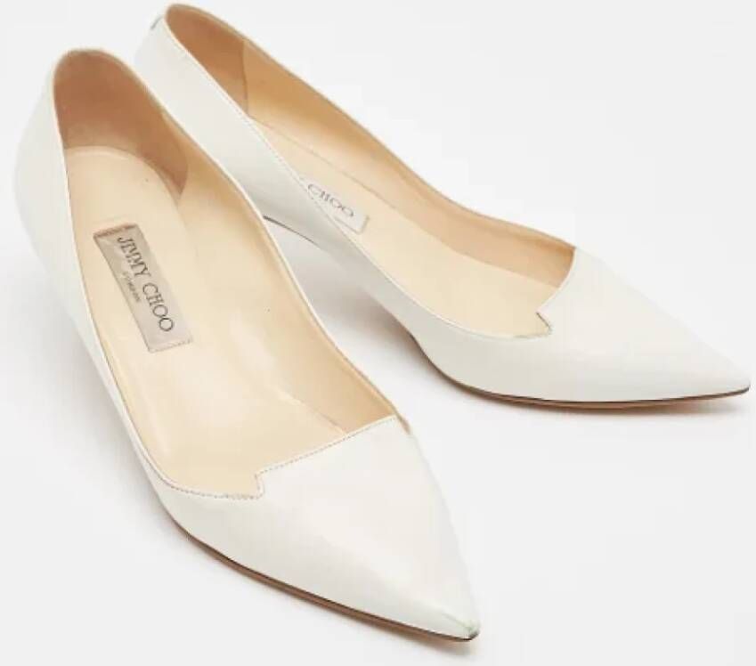 Jimmy Choo Pre-owned Leather heels White Dames