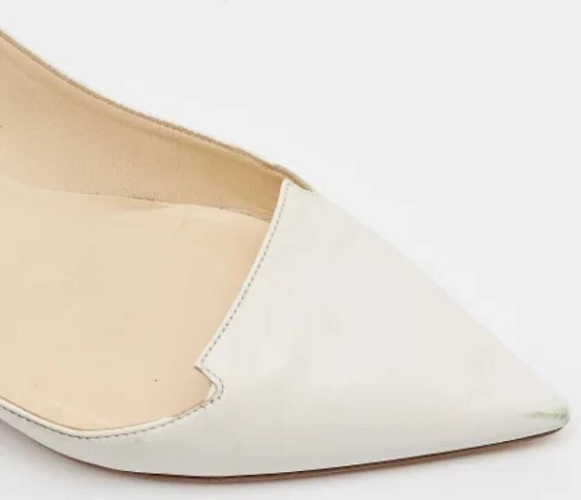 Jimmy Choo Pre-owned Leather heels White Dames