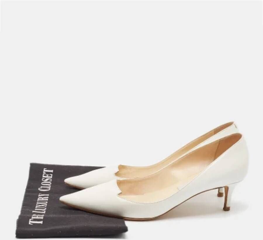 Jimmy Choo Pre-owned Leather heels White Dames