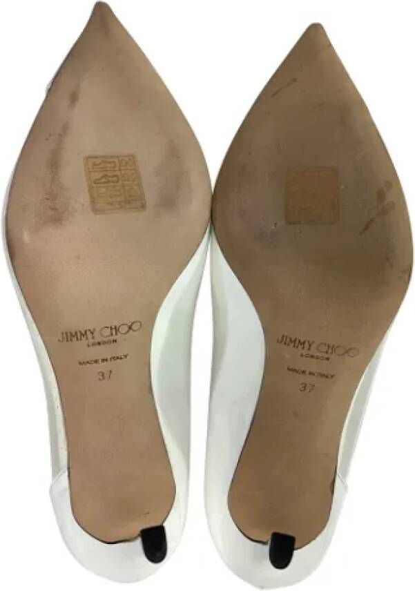 Jimmy Choo Pre-owned Leather heels White Dames