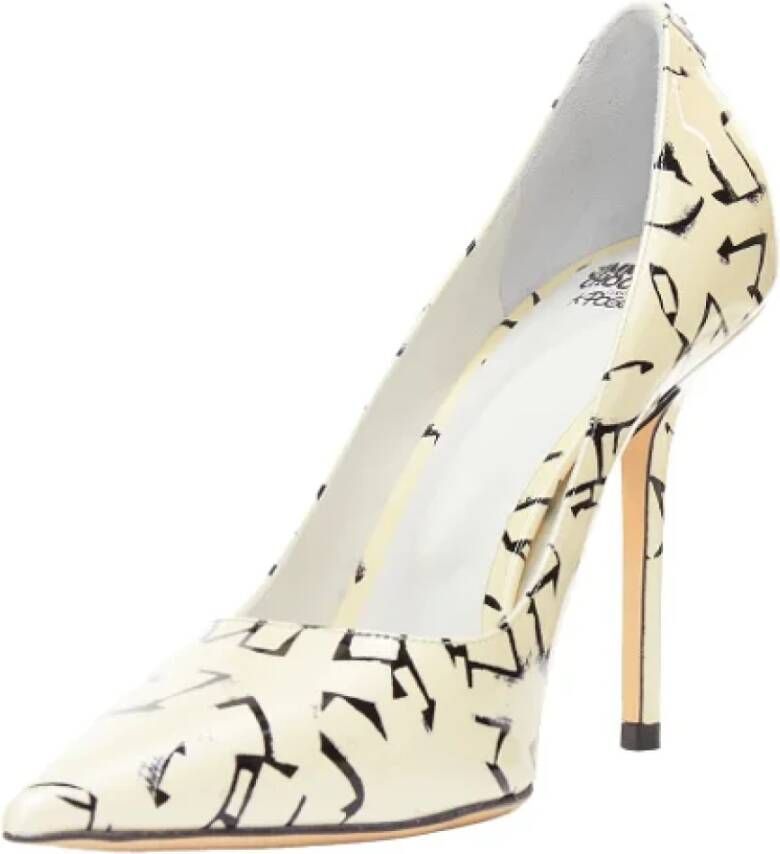 Jimmy Choo Pre-owned Leather heels White Dames