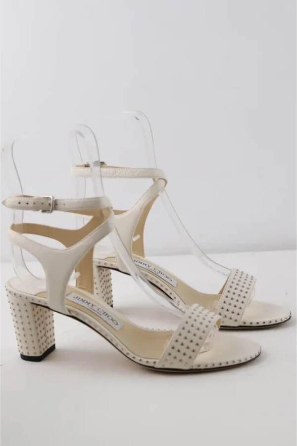 Jimmy Choo Pre-owned Leather heels White Dames