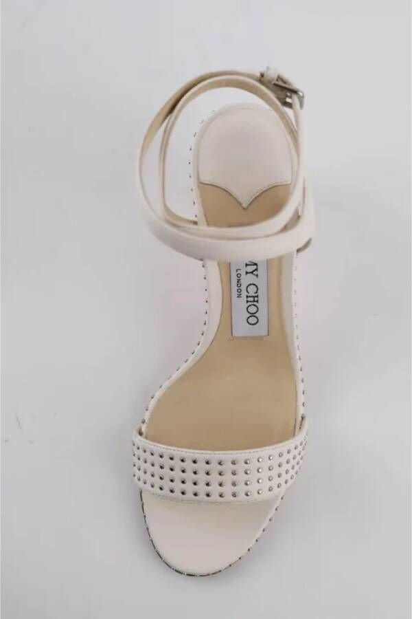 Jimmy Choo Pre-owned Leather heels White Dames