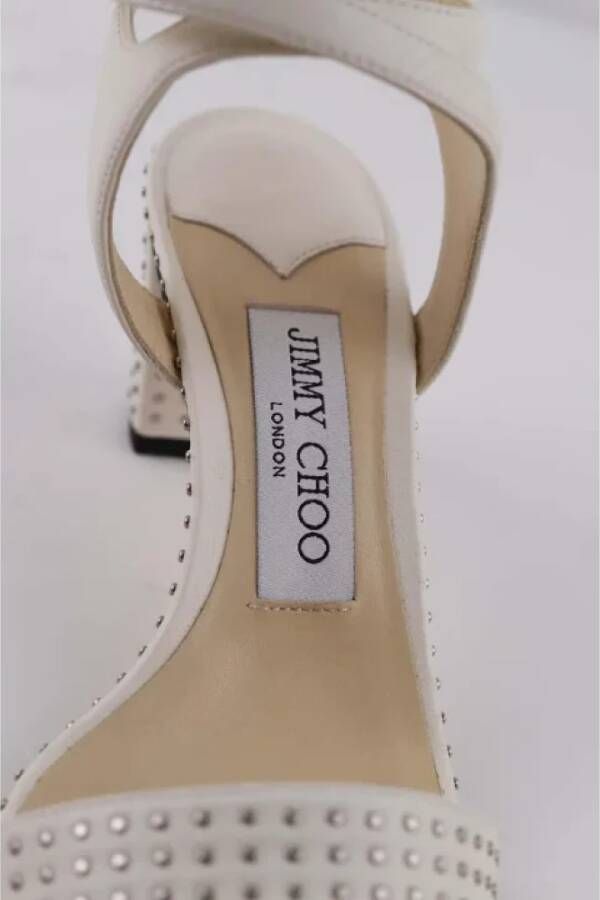 Jimmy Choo Pre-owned Leather heels White Dames