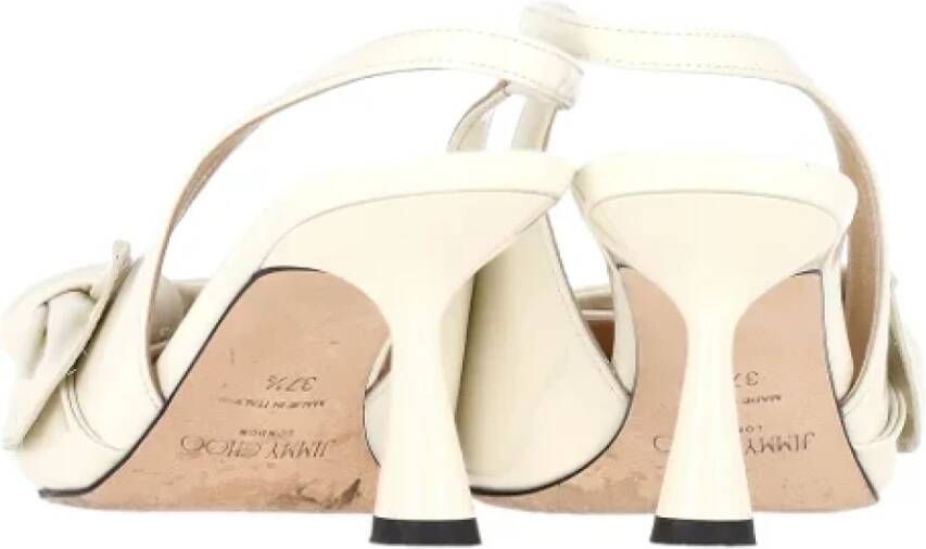 Jimmy Choo Pre-owned Leather heels White Dames