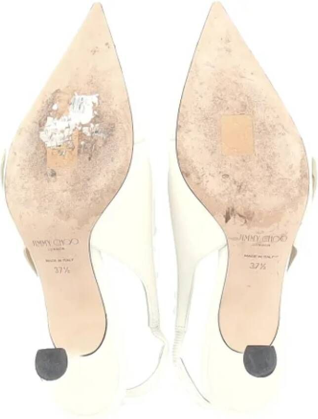 Jimmy Choo Pre-owned Leather heels White Dames