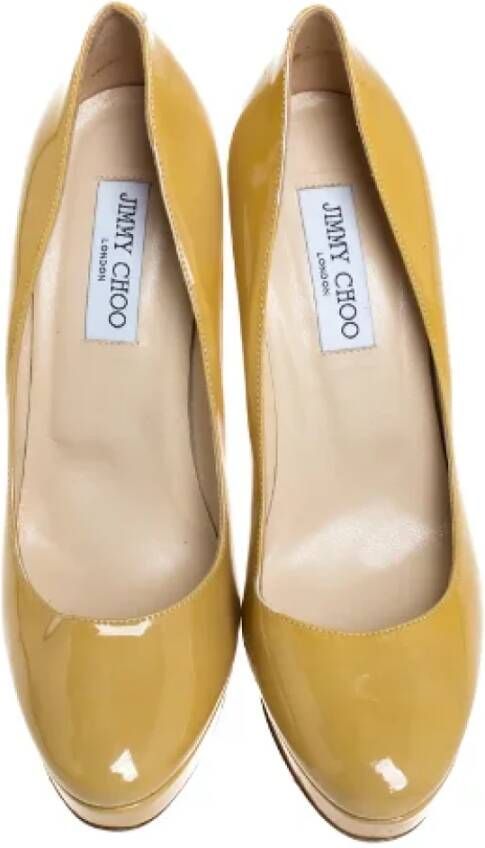 Jimmy Choo Pre-owned Leather heels Yellow Dames