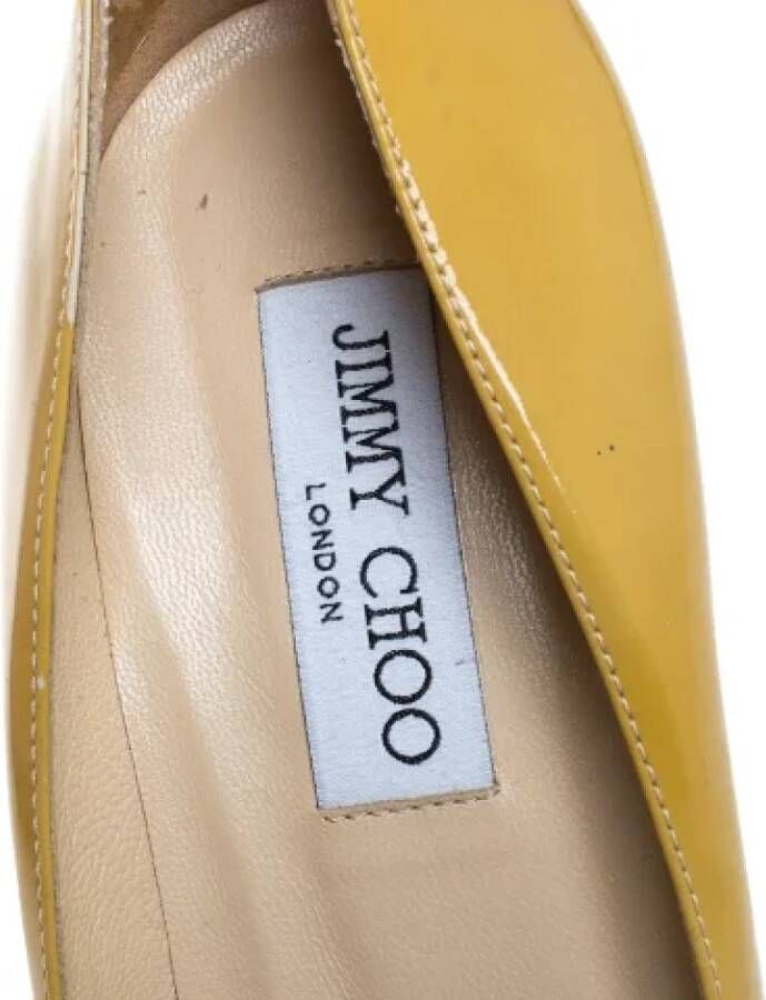 Jimmy Choo Pre-owned Leather heels Yellow Dames