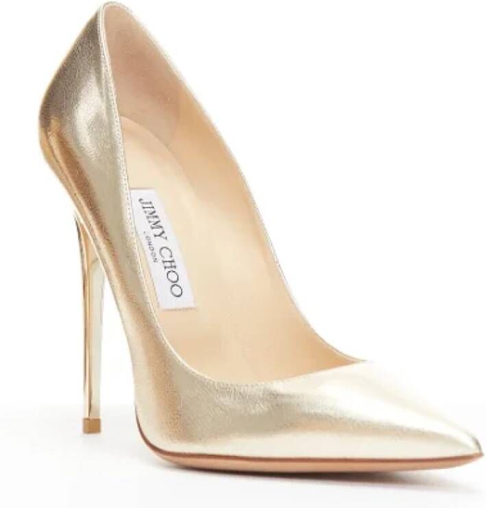 Jimmy Choo Pre-owned Leather heels Yellow Dames