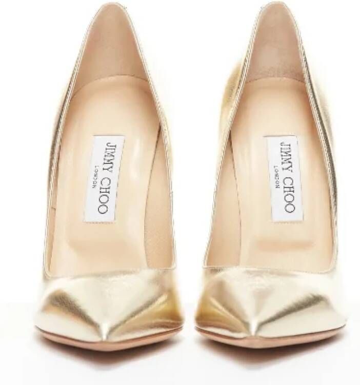 Jimmy Choo Pre-owned Leather heels Yellow Dames