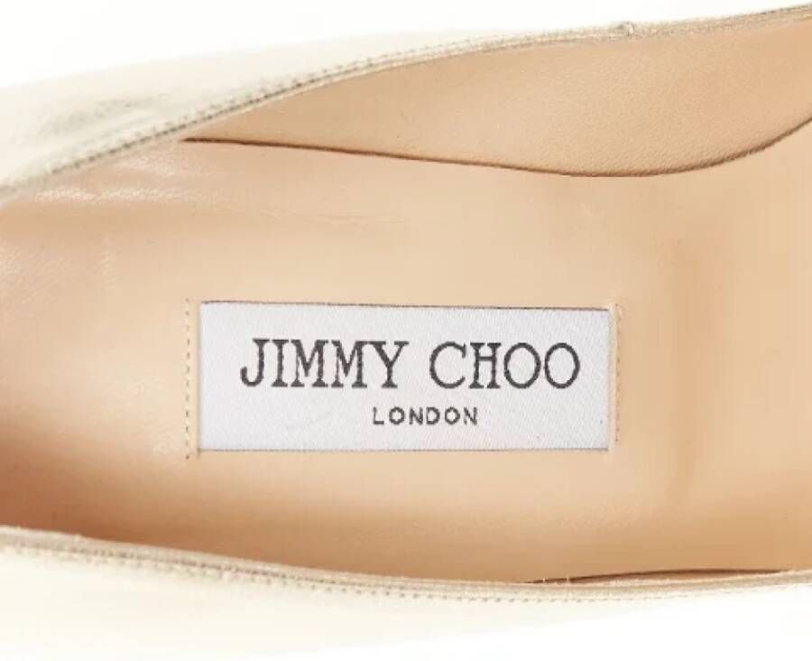 Jimmy Choo Pre-owned Leather heels Yellow Dames