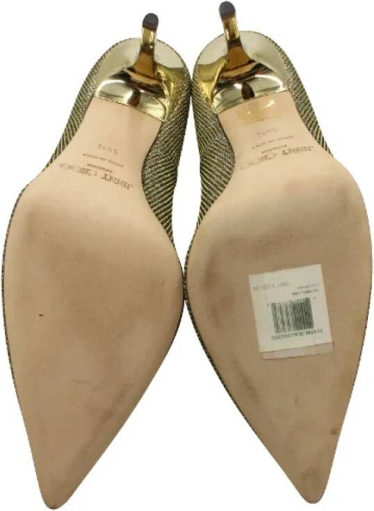 Jimmy Choo Pre-owned Leather heels Yellow Dames