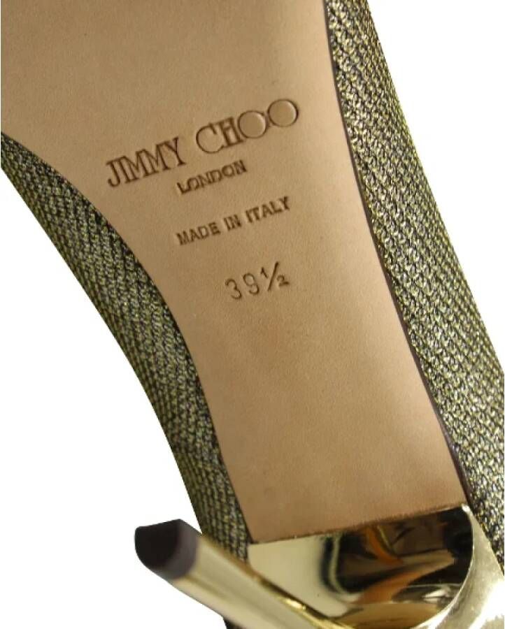 Jimmy Choo Pre-owned Leather heels Yellow Dames