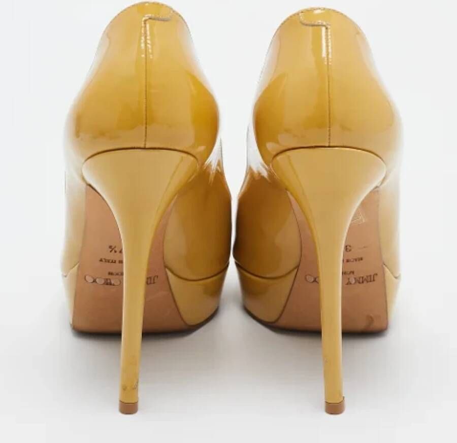 Jimmy Choo Pre-owned Leather heels Yellow Dames