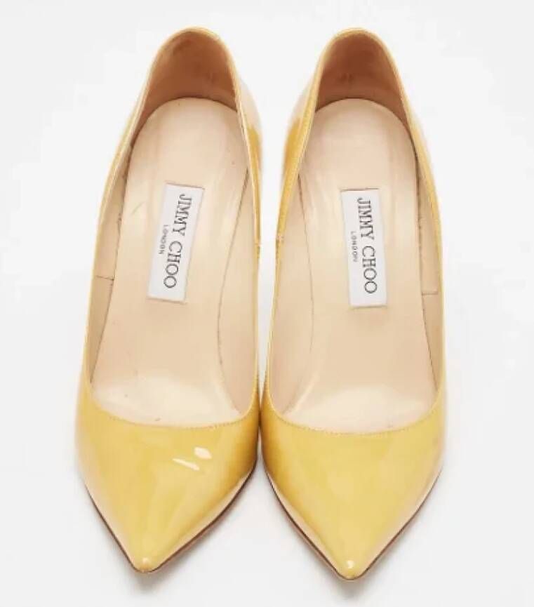 Jimmy Choo Pre-owned Leather heels Yellow Dames