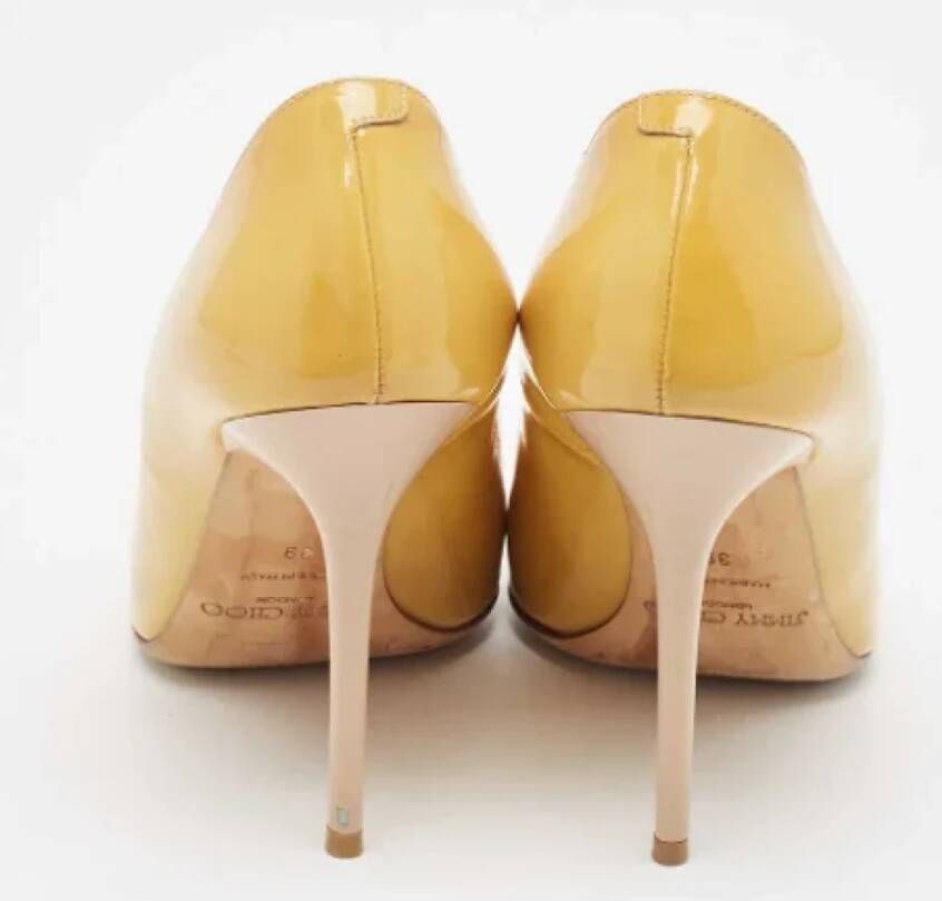 Jimmy Choo Pre-owned Leather heels Yellow Dames