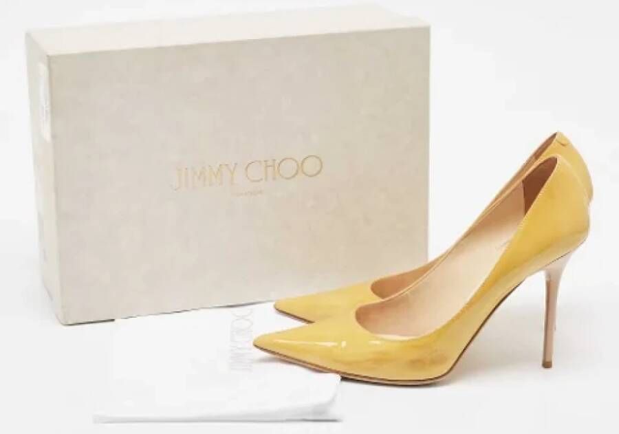 Jimmy Choo Pre-owned Leather heels Yellow Dames