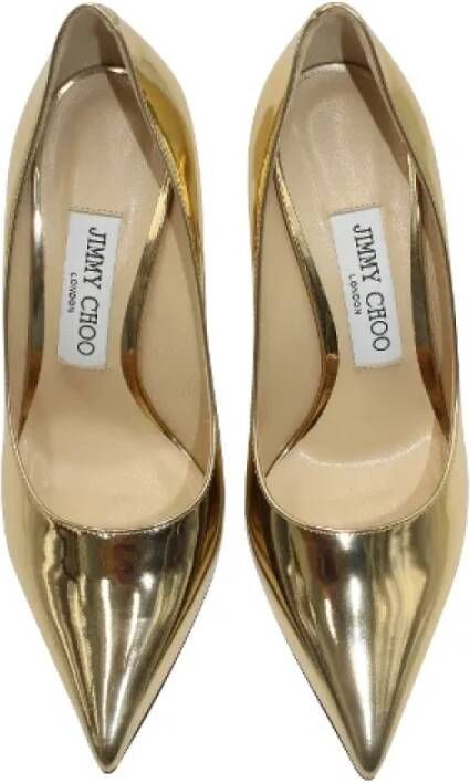 Jimmy Choo Pre-owned Leather heels Yellow Dames