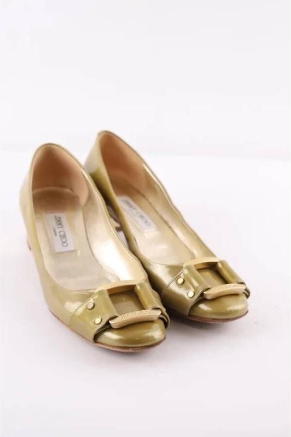 Jimmy Choo Pre-owned Leather heels Yellow Dames