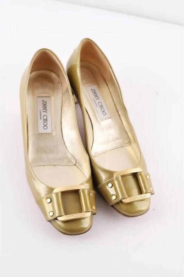 Jimmy Choo Pre-owned Leather heels Yellow Dames