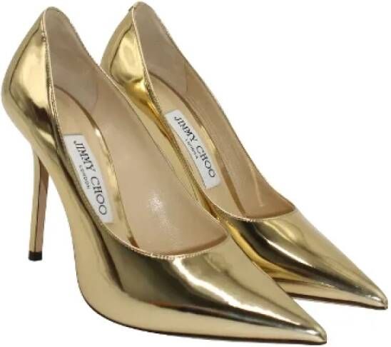 Jimmy Choo Pre-owned Leather heels Yellow Dames