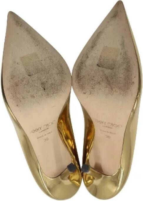 Jimmy Choo Pre-owned Leather heels Yellow Dames