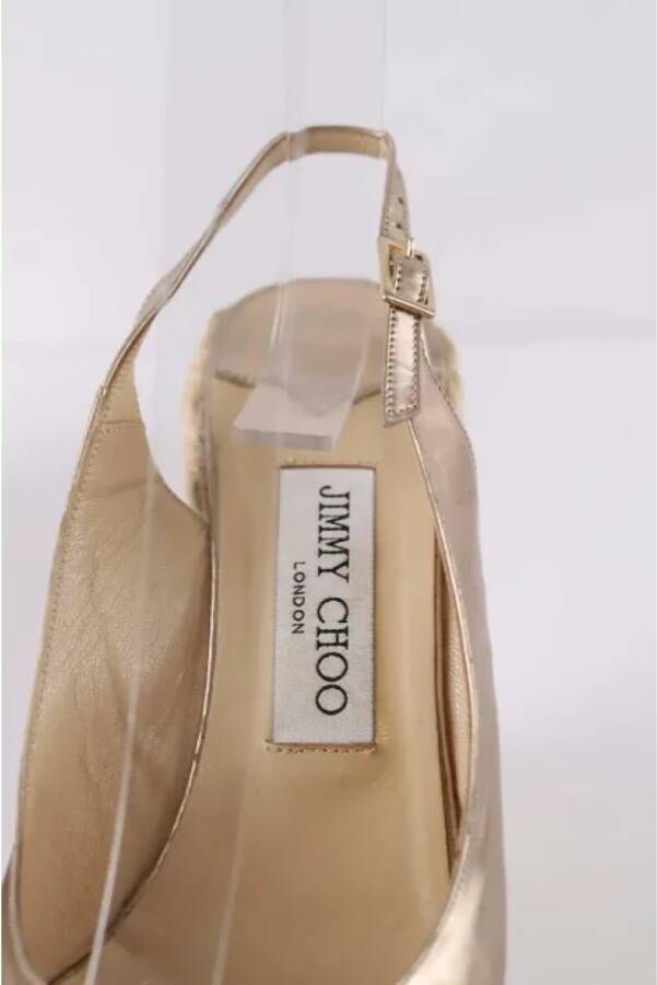 Jimmy Choo Pre-owned Leather heels Yellow Dames