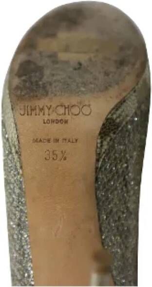 Jimmy Choo Pre-owned Leather heels Yellow Dames