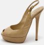 Jimmy Choo Pre-owned Leather sandals Beige Dames - Thumbnail 2