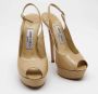 Jimmy Choo Pre-owned Leather sandals Beige Dames - Thumbnail 4